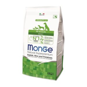 Monge adult sausas pašaras (triušiena, ryžiai, bulvės) 12kg