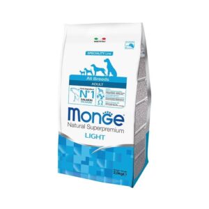 Monge Light adult sausas pašaras (lašiša ir ryžiai) 2,5kg