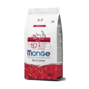 Monge mini adult sausas pašaras (vištiena) 0,8kg