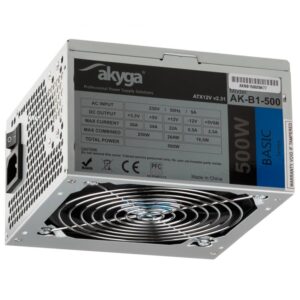 Akyga AK-B1-500 maitinimo blokas 500 W 20+4 pin ATX ATX Pilka - Image 3