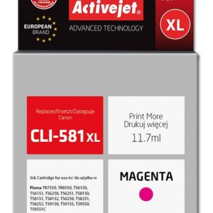 Activejet ACC-581MNX rašalas (CLI-581M XL pakaitalas; Supreme; 11,70 ml; raudonos spalvos)