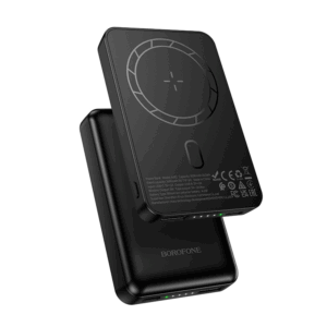 Borofone Power Bank 5000mAh BJ82 Dawn - USB - magnetic with induction charging juodos spalvos