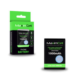 Akumuliatorius Maximcell skirtas Samsung E250/X200/X680/C300/E900 (AB463446BA) 1000mAh Li-ion