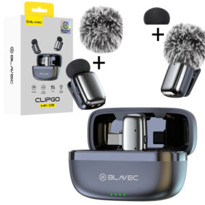 Blavec Mikrofon belaidis mikrofonas x 2 MK-03 ClipGo Typ C (LMMK03-S) sidabrinės spalvos