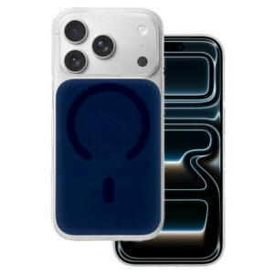 Glossy Magsafe dėklas skirtas Apple iPhone 15 Pro Max mėlynos spalvos