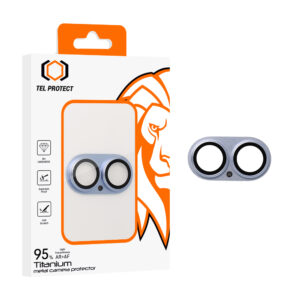 Apsauginis stiklas Tel Protect 95% AR+AF Full Metal Camera Protector on camera skirta Apple iPhone 17 blue (camera island)