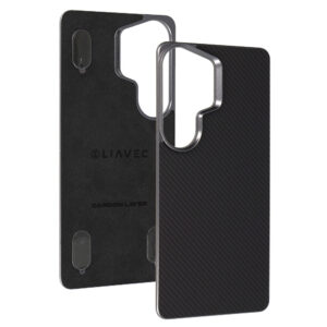 Liavec Carbon Layer Magsafe Aramid Fiber Cover skirtas Samsung Galaxy S26 Ultra black