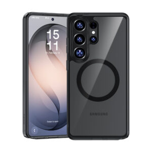 Benks Magnetic Crystal TPU Frame dėklas (0050) skirtas Samsung Galaxy S26 Ultra juodos spalvos