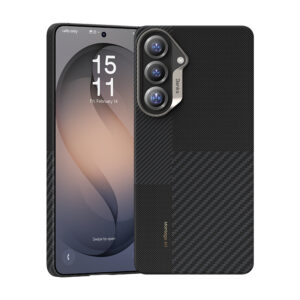 Benks dėklas Montage Magnetic Armor Air Kevlar Metal Frame 600D+1500D (F048) skirtas Samsung Galaxy S26 juodos spalvos