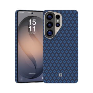 Benks dėklas Magnetic Armor Air Armor Grid Kevlar Metal Frame 600D (A050) skirtas Samsung Galaxy S26 Ultra mėlynos spalvos