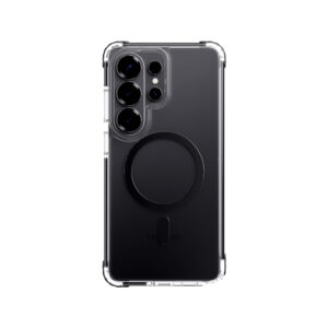 Rock dėklas Crystal Clear Magnetic Series skirtas Samsung Galaxy S26 Plus skaidrus-juodas