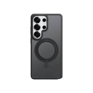 Rock dėklas Rotating Stand Soft Touch Series Magnetic skirtas Samsung Galaxy S26 juodos spalvos