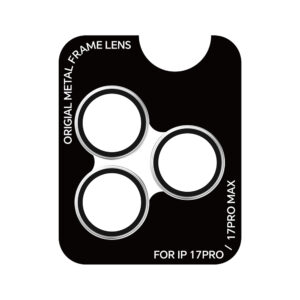 Rock Apsauginis stiklas Pure Series Camera Lens na aparat skirtas Apple iPhone 17 Pro/17 Pro Max (objektyvui 3 vnt) silver