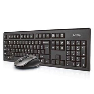 A4Tech 7100N desktop klaviatūra Pelė įskaityta Radijo dažnio belaidė QWERTY Anglų Juoda