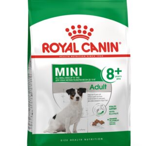 Royal Canin Mini Adult 8+ 8 kg Senior Paukštiena, Ryžiai, Daržovių
