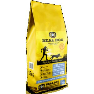 Real Dog Sensitive 15kg pašaras suaugusiems šunims su antiena