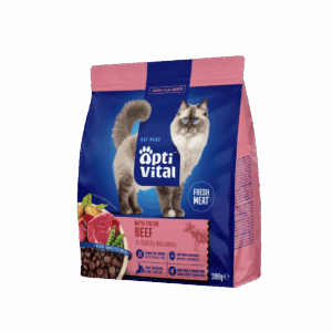 OptiVital karma sucha- pełnoporcjowa karma dla dorosłych kotów FM z wołowiną 300g