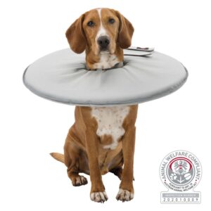 TRIXIE Apsauginė apykaklė, poliesteris/putplastis, M: 38-42 cm/21.5 cm, pilka - Image 2