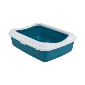 TRIXIE Classic Kačių tualetas su kraštais, 37x15x47 cm, tams. žalias/baltas