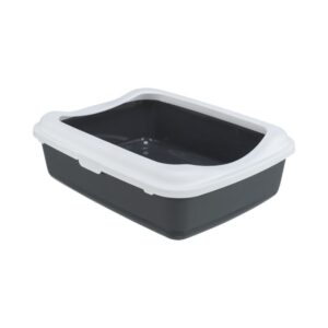 TRIXIE Classic kačių tualetas su kraštais 37x15x47 cm, t. pilka/balta