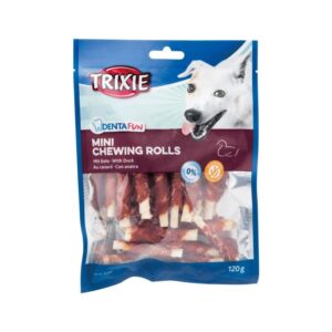 TRIXIE Denta Fun skanėstai šunims, kramtomi antienos suktinukai 120 g