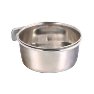 TRIXIE Dubenėlis paukščiams, nerūd. plienas su laikikliu 600 ml/12cm