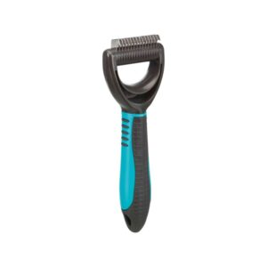 TRIXIE  Fur detangler, Grėblys susivėlusiam kailiui, plastm.-metal., 7x18 cm