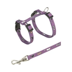 TRIXIE  Junior Kačiukų petnešos su pavadėliu, Kitty Cat motif, 21-33 cm-8 mm, 1.20 m