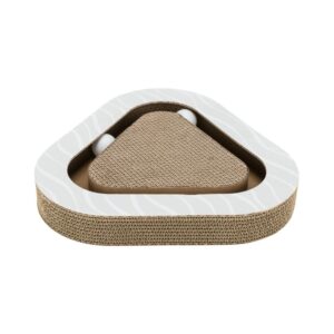 TRIXIE Kartono draskyklė su kamuoliukais, su katžole, 36x5x36/36cm, pilkasu guoliu 60 cm, pilka