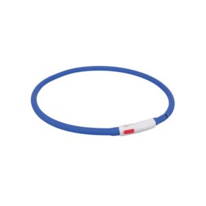 TRIXIE LED antkaklis USB, silikonas, XS-XL 70cm/10mm, mėlynas