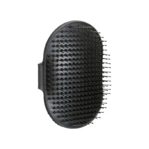 TRIXIE  Ovalus guminis masažo šepetys ant delno 9x13 cm