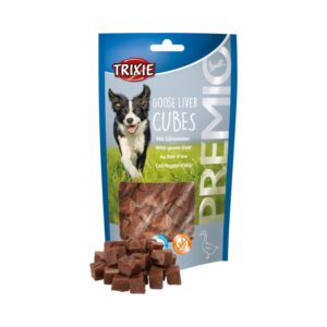 TRIXIE PREMIO skanėstai šunims, žąsies kepenų kubeliai, 100 g