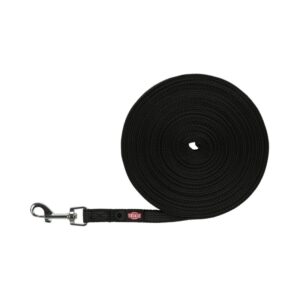 TRIXIE Tracking pavadys, gumuotas S-M 1m/15mm, juodas