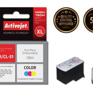 Activejet AC-41R rašalas (Canon CL-41 pakaitalas; Premium; 18 ml; spalvotas) - Image 2