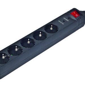 Gembird SPG5-C-5 elektros tinklo ilgintuvas 1,5 m 5 AC išvestis(ys / čių) Juoda