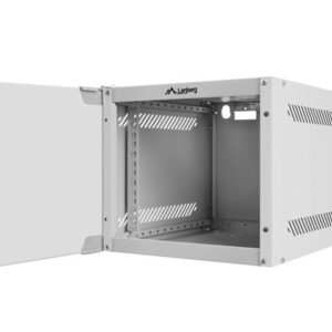 LANBERG SIENINĖ SPINTA 10" 4U (280X310, PILKA) - Image 3