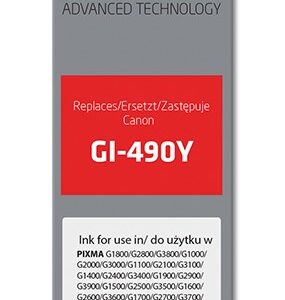 Activejet AC-G490Y rašalas (pakaitalas Canon GI-490Y; Supreme; 70 ml; geltonas)