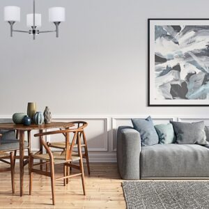 Activejet Klasikinis šviestuvas pakabinamas lubų šviestuvas MIRA chromuotas trigubas 3xE27 gyvenamajam kambariui - Image 3