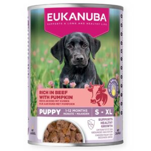 EUKANUBA Life Care Puppy Rich in beef and pumpkin - drėgnas ėdalas šunims - 400g