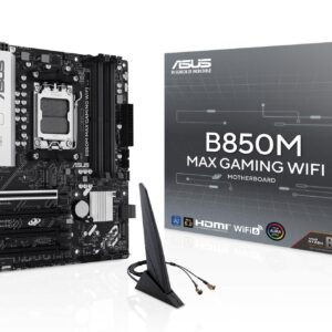 Mainboard|ASUS|AMD B850|SAM5|Micro-ATX|Memory DDR5|Memory slots 4|3xPCI-Express 4.0 16x|1xPCI-Express 5.0 16x|3xM.2|1xHDMI|1xDisplayPort|5xUSB 2.0|2xUSB 3.2|2xUSB-C|1xRJ45|3xAudio port|B850MMAXGAMINGWIFI