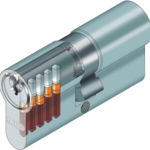 Cilindras Abus E50N, europinio (din) standarto, 40 mm, pilka - Image 2