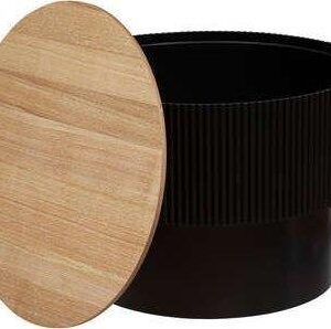 Kavos staliukas juodas, 55 cm x 55 cm x 38 cm - Image 2