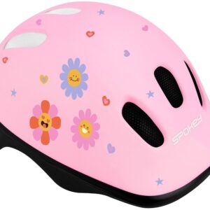 Šalmas vaikams Spokey Fun, juodas/rožinis, 52-56 cm