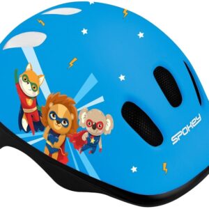 Šalmas vaikams Spokey Fun, mėlynas/juodas, 52-56 cm