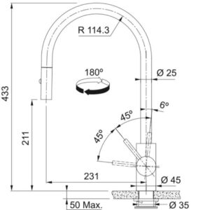 Virtuvinis maišytuvas Franke EOS-NEO 115.0628.254, vario - Image 3