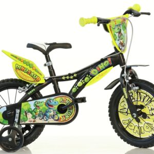 Vaikiškas dviratis Dino Bikes 616-DSA, juodas/žalias