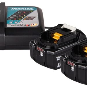 Akumuliatorių ir kroviklio komplektas Makita, 2 x 5Ah, 18V