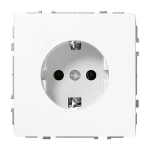 Kištukinis lizdas LIREGUS MODERN, su įž., mat.baltos spalvos