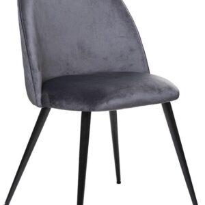 Valgomojo kėdė juoda/pilka, 54 cm x 52 cm x 84 cm