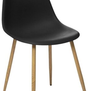 Valgomojo kėdė juoda/šviesiai ruda, 46 cm x 52 cm x 86 cm